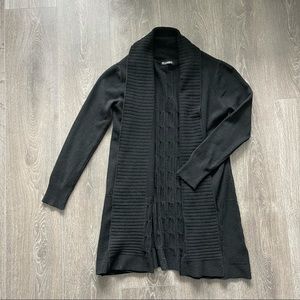 Brandtex Collection Black Long Cardigan